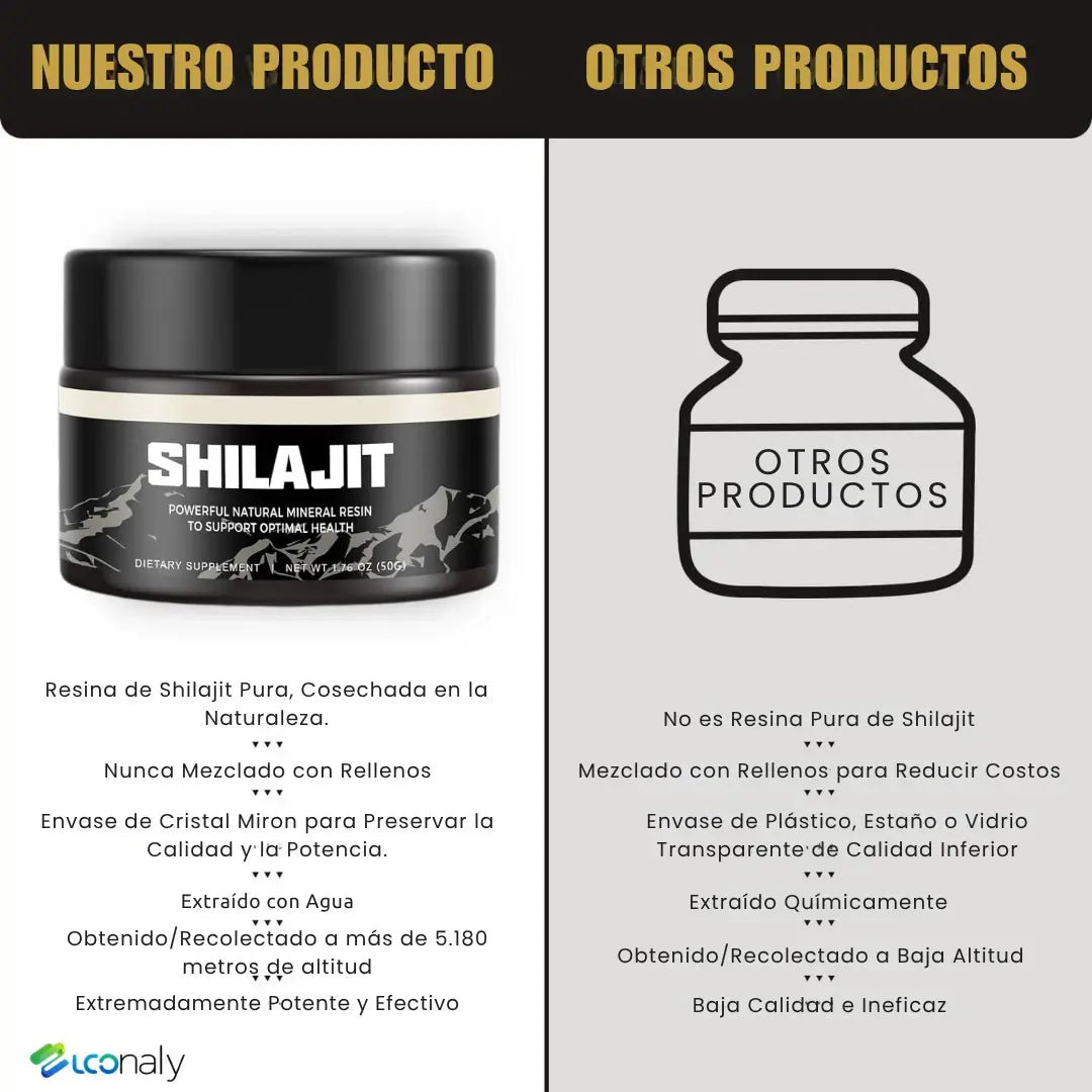 Shilajit puro del Himalaya — Energía estable y claridad mental