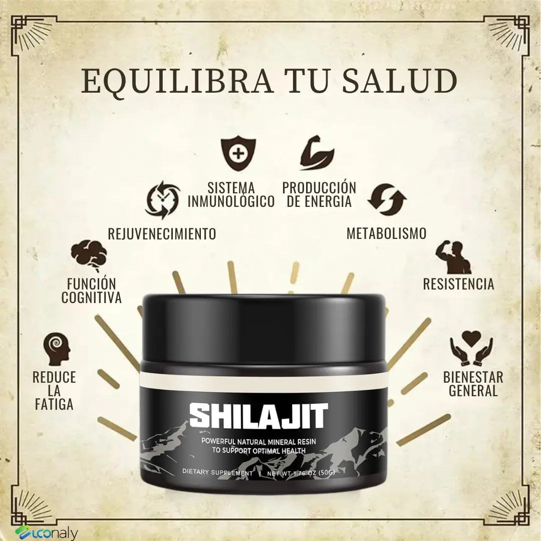 Shilajit puro del Himalaya — Energía estable y claridad mental