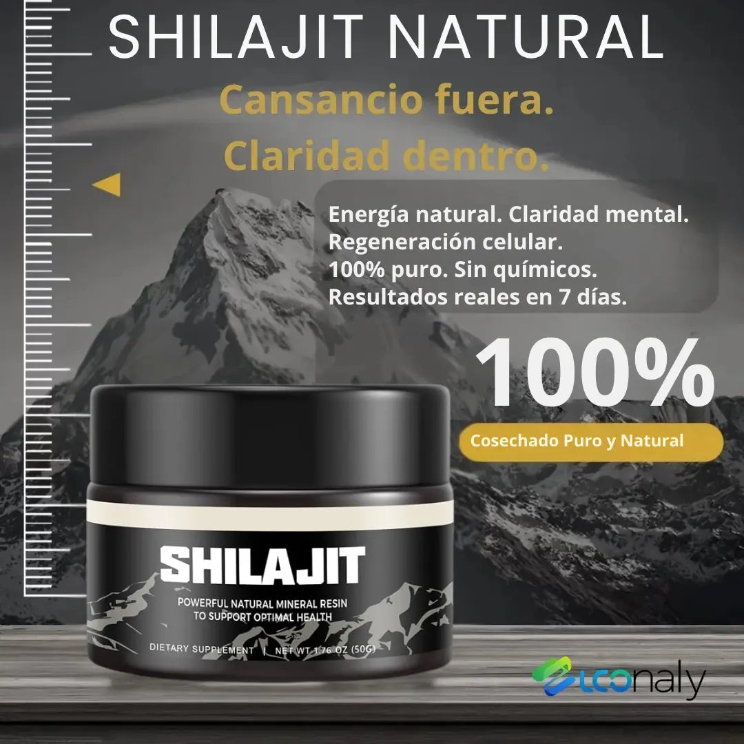 Shilajit puro del Himalaya — Energía estable y claridad mental