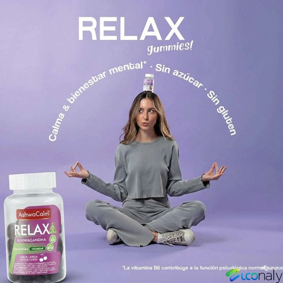🌿 AshwaCalm™ 2 gummies y adiós ansiedad, estrés y noches sin dormir