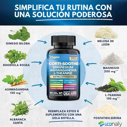 🌙 CORTISOL BALANCE+™ Recupera la calma que el estrés te quitó 🌿